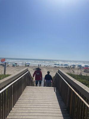 Walkway to the beach from Condo