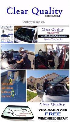 Windshield replacement, auto glass shop Las Vegas.  @ Clear Quality Auto Glass.  Best service at the best price!