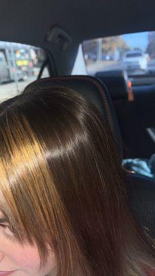 Highlights done by stylist