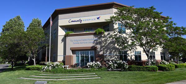 The Community Hospice Haig and Isabel Berberian Patient Services Center in Modesto, CA. is pictured.