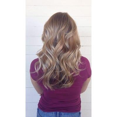 Balayaged Highlights with Caramel lowlights