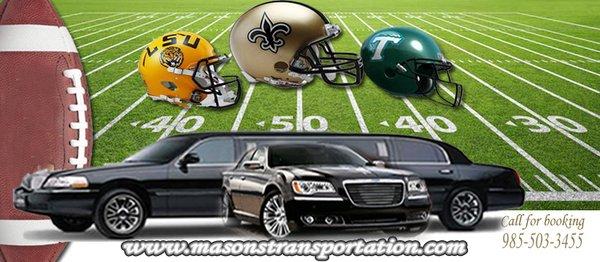 We are ready to take you to the Big Game!!! Call for booking!