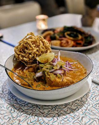 Khao Soi Gai - incredibly rich, flavorful, and filling! @bilalandjesseatfood