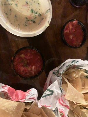 Queso and salsa