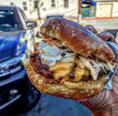 Have you ever had hot chicken inside a donut?