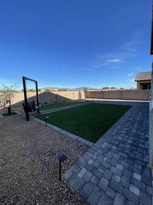 Artificial Turf w/ Adult Custom Steel Swing