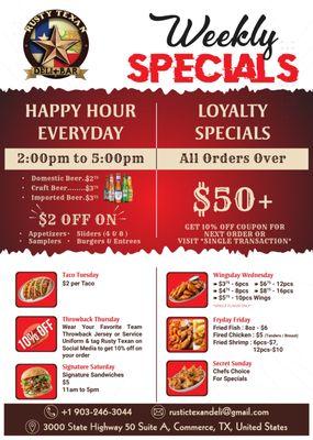 Weekly specials