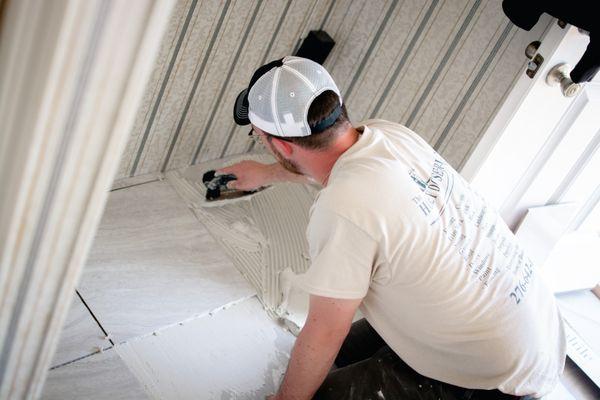 tile flooring installation