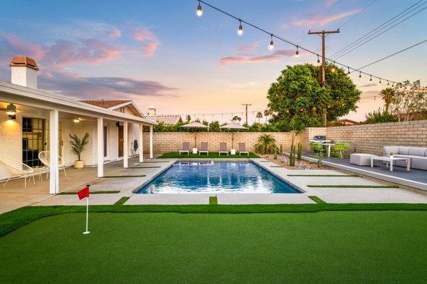 Putting green at our Bermuda Dunes property