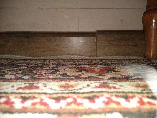 Misaligned baseboard