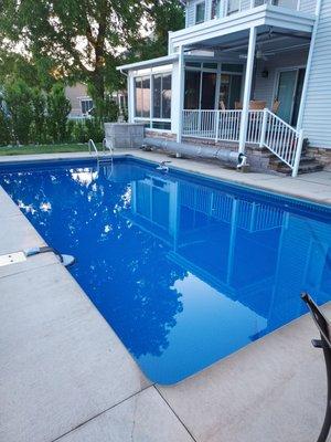 Our new 30 x 15 pool with new liner.