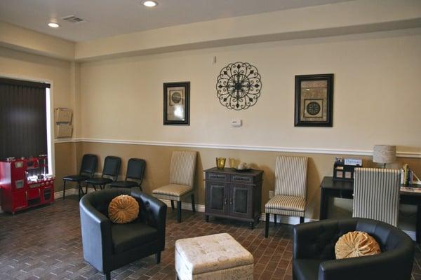 Our waiting room- we want you to feel at home while you're with us