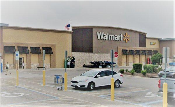 Outside the wal-mart. Clean parking lot for a change.