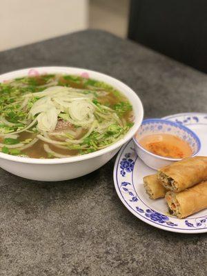 Brisket pho and lumpia