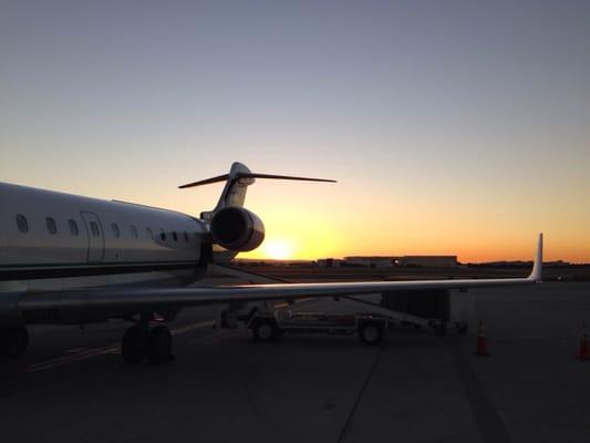 Cali sunset while boarding Alaska Air