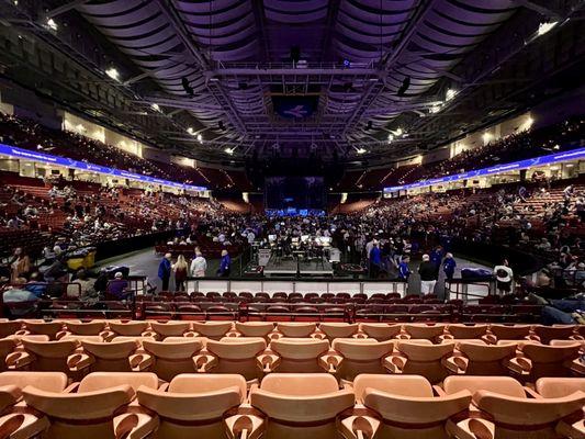 Dramatic wide angle of where we were sitting for the concert