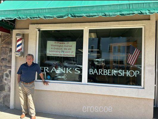 Congratulations Frank Petrilli on your 70th anniversary as a Barber and owner in the industry!