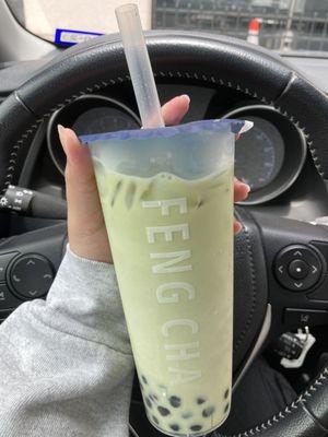 Iced matcha latte