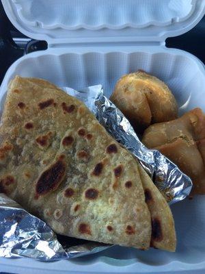 Simosas and Nutella Paratha