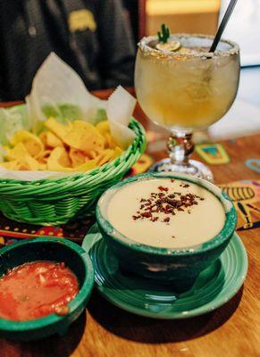 Queso Fundido and Chips & Salsa