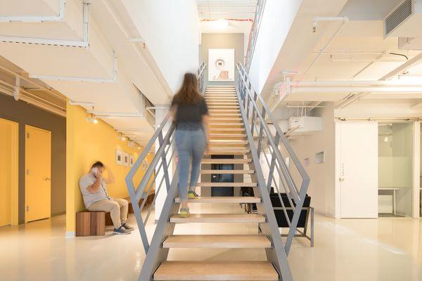 Stairs to the penthouse 12th floor