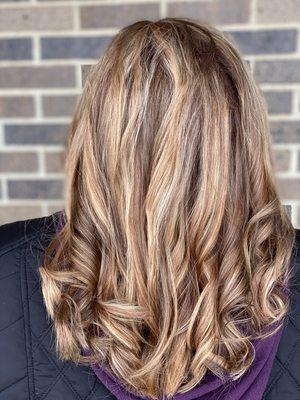 Balayage with Lowlights