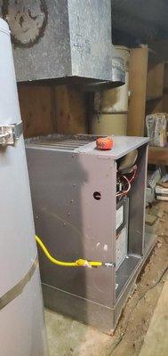 Removing and Installing a Tempstar forced air furnace in Belmont