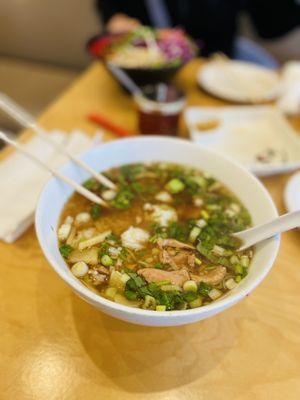 Chicken Rice Soup with ginger and green onion