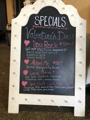 Vday-Specials, lock in these special packages and rates today! Feb 2020