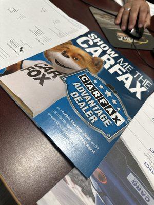 Got the Carfax!