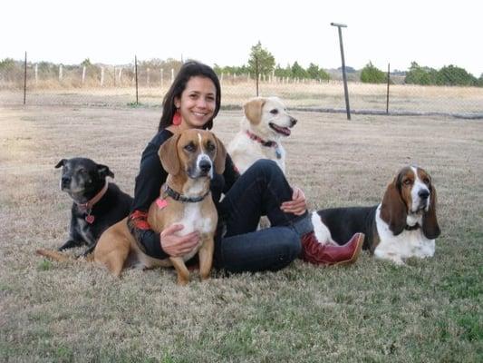 Brandy and the gang at grandparent's farm in Schulenburg, TX