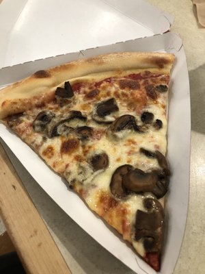 slice of mushroom pizza