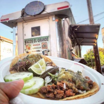 Fantastic taco cart on Fruitvale Avenue.