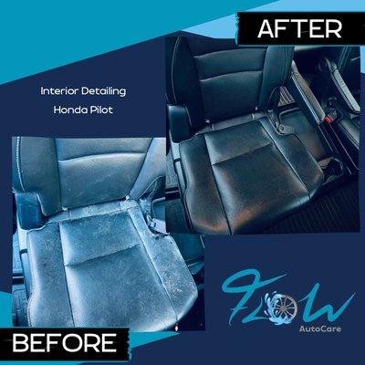 Full Interior Detailing Honda Pilot 
Added steam cleaning