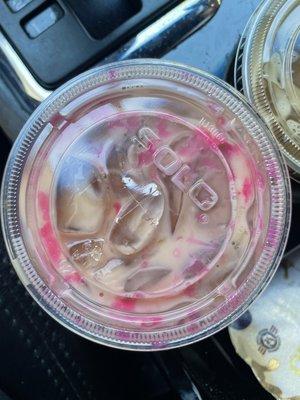 drizzle in the iced candy heart latte