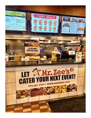 Inside Mr.Zee's.4356 N Central Ave, Chicago, IL Old Fashion Chicago American/Greek FastFood Place.Dine In Take Out Delivery Catering.Cool.