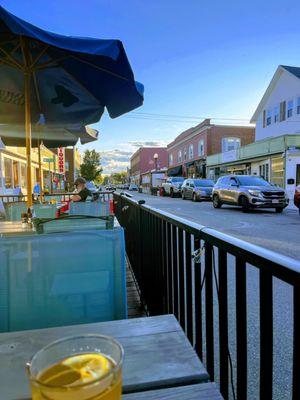 Pleasant Cafe outdoor dining in downtown Maynard