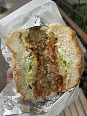 chopped cheese definitely good here all fresh ingredients. i added onion and it definitely was the move!