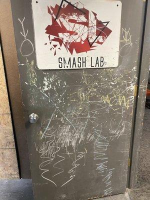 SmashLab doorway to the rage room