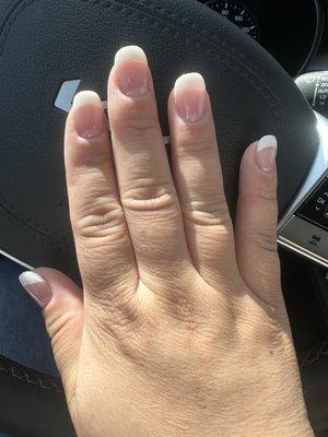 French tip dip nails