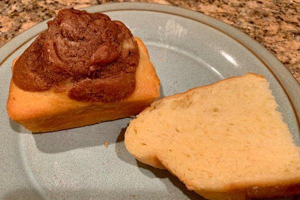 Mini Marble Loaf ($1.50)- 3.5/5 stars & Complimentary Sweet Bread Sample- 3/5 stars