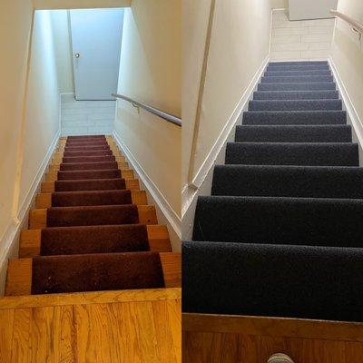 Staircase Carpet Installation