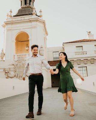 Engagement shoot at Pasadena City Hall