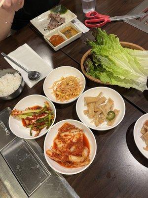 Banchan + lettuce wraps