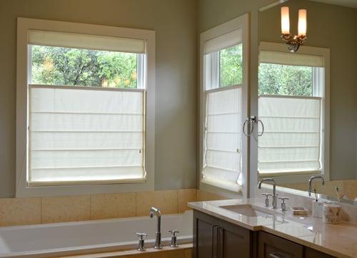 Roman Fabric Shades can come in a top down/bottom up feature that allows even more control of your view!