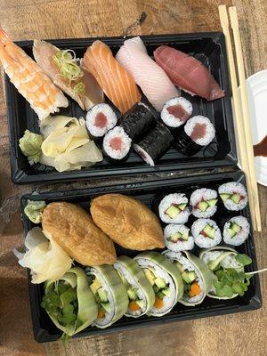 Nigiri set special and Vegetable Roll Set