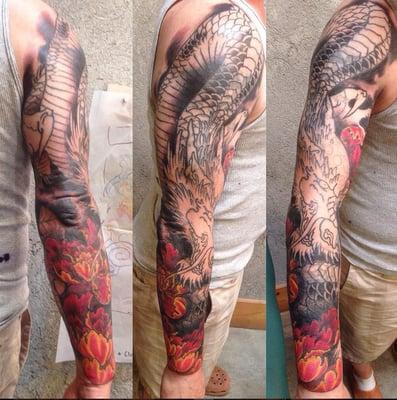 cover-up sleeve in progress by Jason Metka on Rio Chama Chef Tony Blankenship