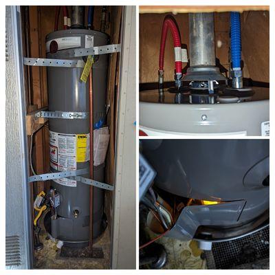 Tight squeeze - hot water heater installation