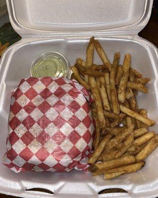 Chopped bbq burger plate...