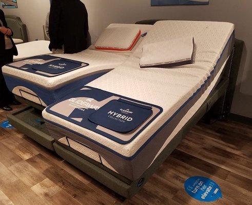 SPLIT KING ADJUSTABLE BASES AND GEL MEMORY FOAM HYBRIDS AVAILABLE IN OVER 60 MODELS OF MATTRESSES